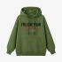 Grass Green Letters Print Hoodie GM8813-174