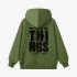 Grass Green Letters Print Hoodie GM8813-176