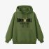 Grass Green Letters Print Hoodie GM8813-178