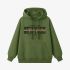 Grass Green Letters Print Hoodie GM8813-180