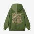 Letter Graphic Grass Green Hoodie GM8813-181