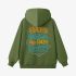 Letter Graphic Grass Green Hoodie GM8813-184