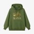 Grass Green Letter Graphic Hoodie GM8813-193