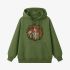 Grass Green Skeletons Graphic Hoodie GM8813-207