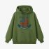 Grass Green Letter Graphic Hoodie GM8813-215