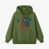 Grass Green Letter Graphic Hoodie GM8813-217