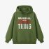 Grass Green Letter Graphic Hoodie GM8813-236