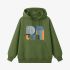 Elephant Geometric Graphic Grass Green Hoodie GM8813-255