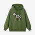 Zebra Geometric Graphic Grass Green Hoodie GM8813-257