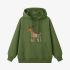 Deer Geometric Graphic Grass Green Hoodie GM8813-259