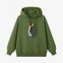 Penguin Geometric Graphic Grass Green Hoodie GM8813-260