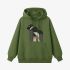 Chimpanzees Geometric Graphic Grass Green Hoodie GM8813-262