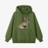 Rabbit Geometric Graphic Grass Green Hoodie GM8813-263