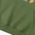 Squirrel Geometric Graphic Grass Green Hoodie GM8813-271