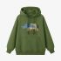 Rhino Geometric Graphic Grass Green Hoodie GM8813-273