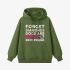 Letter Graphic Grass Green Hoodie GM8813-284