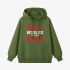 Letter Graphic Grass Green Hoodie GM8813-286