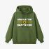 Letter Graphic Grass Green Hoodie GM8813-292