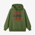 Letter Graphic Grass Green Hoodie GM8813-296