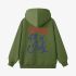 Letter Graphic Grass Green Hoodie GM8813-298