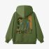 Autumn Grass Green Print Hoodie GM8813-29