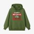 Letter Graphic Grass Green Hoodie GM8813-300