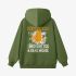 Letter Graphic Grass Green Hoodie GM8813-309