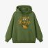 Letter Graphic Grass Green Hoodie GM8813-313