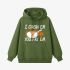 Letter Graphic Grass Green Hoodie GM8813-318