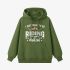 Letter Graphic Grass Green Hoodie GM8813-319