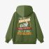 Letter Graphic Grass Green Hoodie GM8813-320