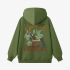 Grass Green Letters Print Hoodie GM8813-33