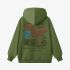 Grass Green Letters Print Hoodie GM8813-34