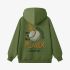 Grass Green Letters Print Hoodie GM8813-35