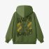 Grass Green Cartoon Print Hoodie GM8813-36