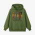 Grass Green Letters Print Hoodie GM8813-57