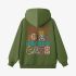 Grass Green Letters Print Hoodie GM8813-58