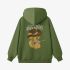 Grass Green Cartoon Print Hoodie GM8813-93