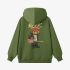 Grass Green Cartoon Print Hoodie GM8813-97