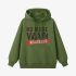 Grass Green Letters Print Hoodie GM8813-98