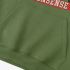 Grass Green Letters Print Hoodie GM8813-98