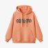 Orange Color Letters Print Hoodie GM8814-101