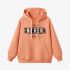 Orange Color Letters Print Hoodie GM8814-105