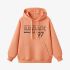 Orange Color Letters Print Hoodie GM8814-106