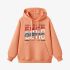 Orange Color Letters Print Hoodie GM8814-107