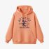 Orange Color Numbers Print Hoodie GM8814-117