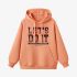 Orange Color Letters Print Hoodie GM8814-119