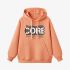 Orange Color Letters Print Hoodie GM8814-131