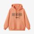 Orange Color Letters Print Hoodie GM8814-132