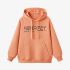 Orange Color Letters Print Hoodie GM8814-137